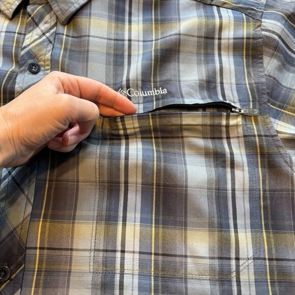 Columbia Long Sleeve Shirt Mens XL Plaid Supplex Nylon Outdoor Fishing Vented - Picture 6 of 14